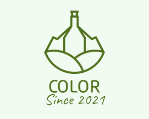 Wine Bottle - Wine Bottle Vineyard logo design