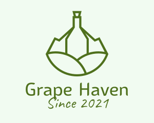 Vineyard - Wine Bottle Vineyard logo design
