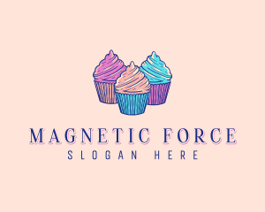 Cupcake Pastry Dessert Logo