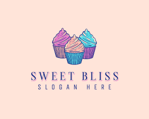 Cupcake Pastry Dessert logo design