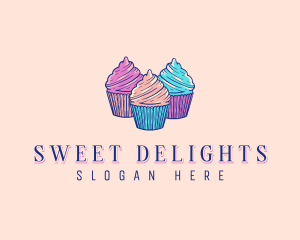 Cupcake Pastry Dessert logo design