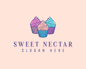 Cupcake Pastry Dessert logo design