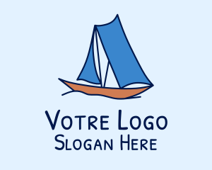Ocean Sail Boat Logo