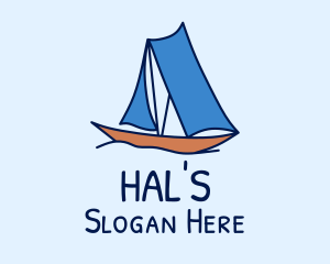Water Sports - Ocean Sail Boat logo design
