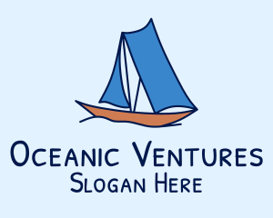 Ocean Sail Boat logo design