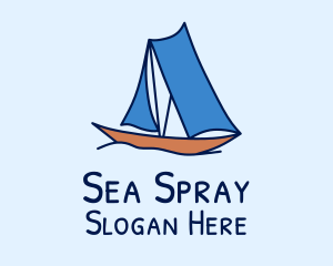 Ocean Sail Boat logo design