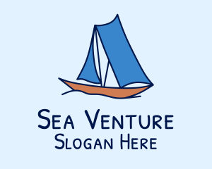 Ocean Sail Boat logo design