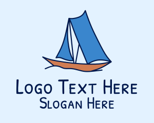 Boat - Ocean Sail Boat logo design