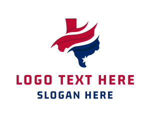 Flag - Texas Map Tourism logo design