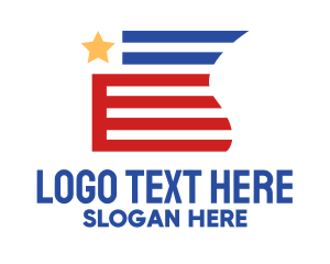 Patriotic American Flag Logo