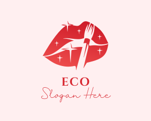 Red Sparkling Lips Logo