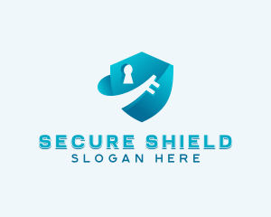 Shield Lock Security logo design