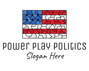 Politics - USA American Flag Mosaic Art logo design