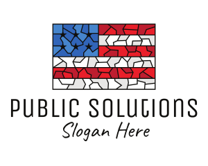 Government - USA American Flag Mosaic Art logo design