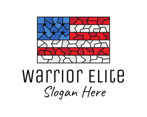 Republican - USA American Flag Mosaic Art logo design