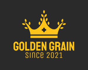 Rice - Gold Rice Crown logo design