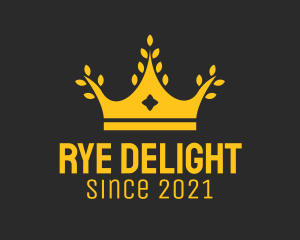 Rye - Gold Rice Crown logo design