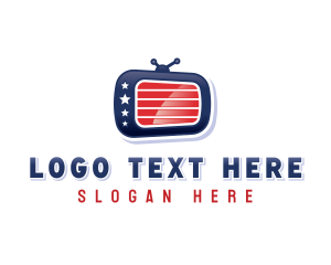 Stars And Stripes - American Television Media logo design