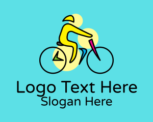 Colorful Bike Cyclist Logo