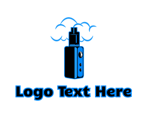 E Cigarette - Blue Variable Vape logo design