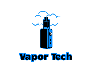 Vapor - Blue Variable Vape logo design