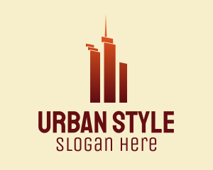 Real Estate Agent - Urban Skyscraper Buildings logo design