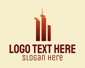 Property Builder - Urban Skyscraper Buildings logo design