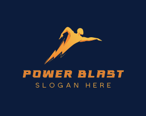 Human Lightning Power logo design