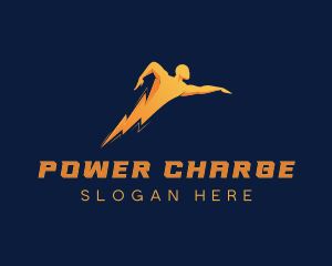 Human Lightning Power logo design