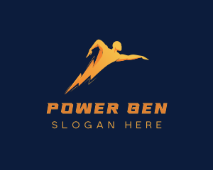 Generator - Human Lightning Power logo design