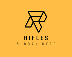 Black Generic Letter R logo design