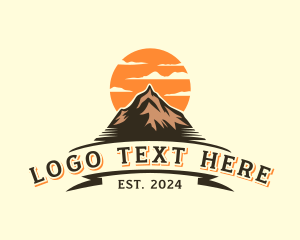 Sunset - Sunset Mountain Peak logo design