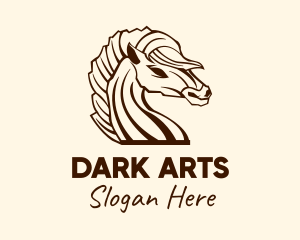 Creepy Dark Horse  logo design