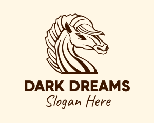 Creepy Dark Horse  logo design