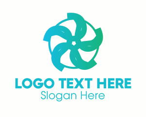 Wind Energy - Gradient Energy Turbine logo design