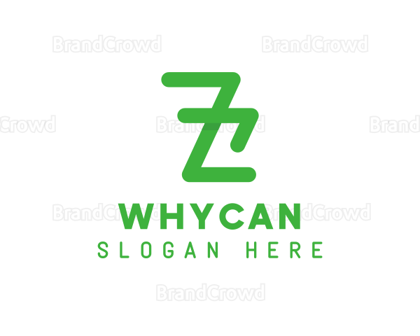 Green Minimalist Letter Z Logo