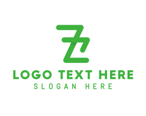 Digital - Green Minimalist Letter Z logo design