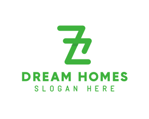 Letter Z - Green Minimalist Letter Z logo design