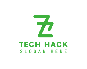 Hack - Green Minimalist Letter Z logo design