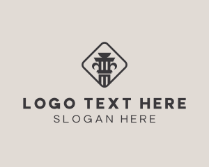 Corporate - Legal Diamond Pillar logo design