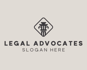 Legal Diamond Pillar logo design