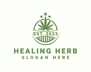 Marijuana Herb Plant logo design