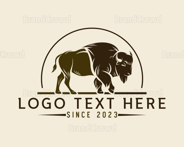 Bison Western Rodeo Logo