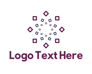 Flower - Square Flower Pattern logo design