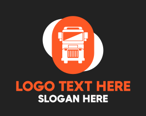 Haulage - Cargo Truck Front Emblem logo design