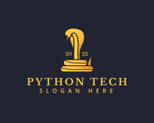 Python - Gold Wild Cobra logo design