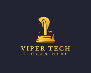 Viper - Gold Wild Cobra logo design