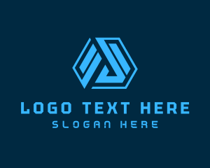 Simple - Tech Geometric Letter A logo design