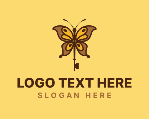 Lot - Nature Butterfly Key logo design