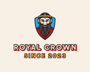 King - Medieval King Shield logo design